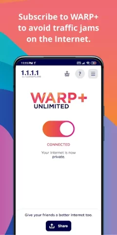 1.1.1.1 + WARP: Safer Internet - скриншот 2