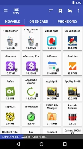 AppMgr Pro III (App 2 SD) - скриншот 1