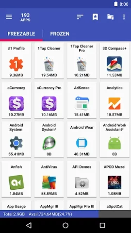 AppMgr Pro III (App 2 SD) - скриншот 3