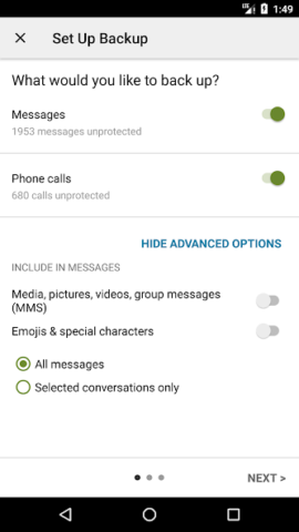 SMS Backup & Restore Pro - скриншот 4
