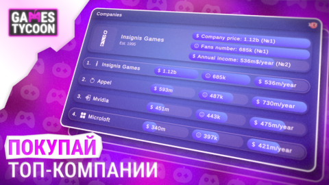 Games Tycoon Pro - скриншот 3