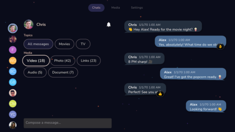 Tevegram : Telegram for TV - скриншот 1