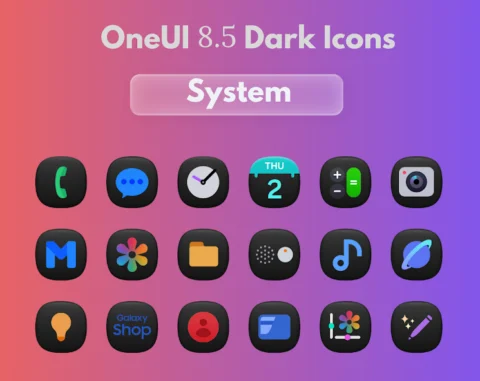 OneUi 8.5 Dark Icons - скриншот 5