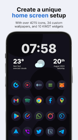 Hera Dark: Circle Icon Pack - скриншот 1